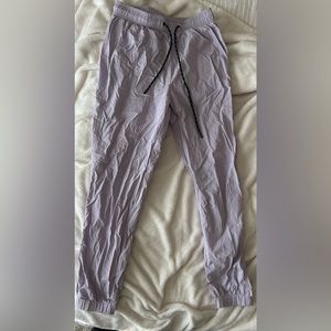 L.A HEARTS | Purple nylon drawstring pants | Size XS
